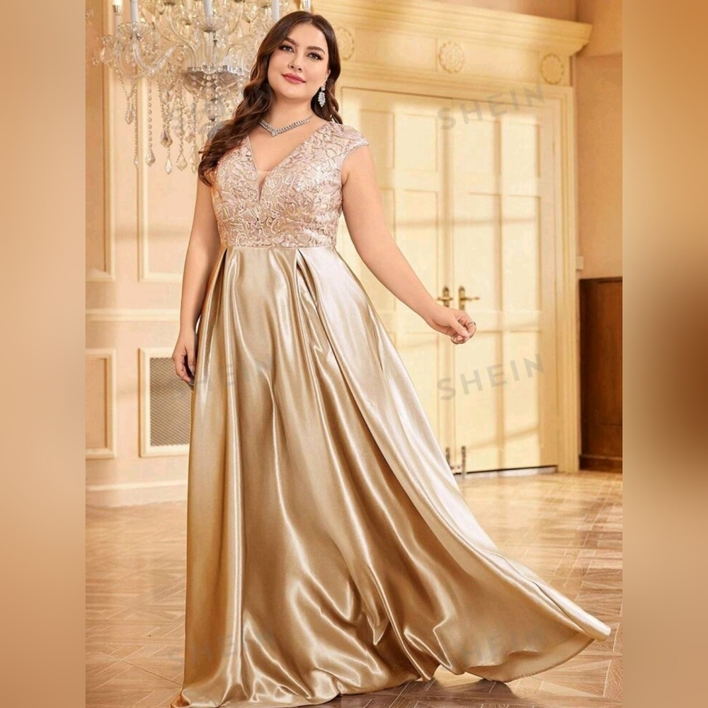 Plus, Size Evening and Formal Long Dress.